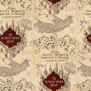 Harry Potter Quilt Cotton Fabric 44 Marauders Map