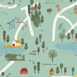 Park Map Super Snuggle Flannel Fabric