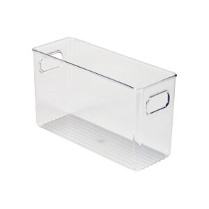 Simplify 10 x 6 Clear Narrow Vertical Stripe Organizer With Handles