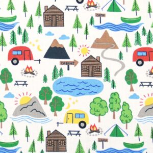 Camping Essentials Novelty Cotton Fabric