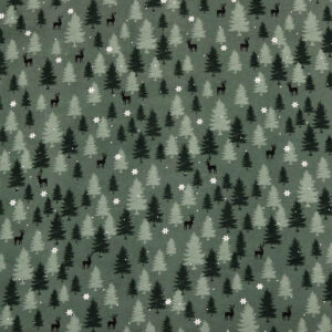 Green Tonal Trees Super Snuggle Christmas Flannel Fabric